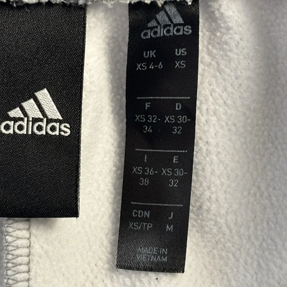 Adidas Aeroready Drawstring Athletic Pants Joggers Small Light Gray White Logo